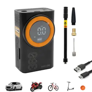 Elektrische Luftpumpe mit Powerbank‑Funktion – kompakt, vielseitig & leistungsstark (50 PSI)